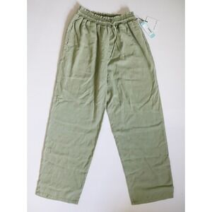 Bella Dahl Smocked Waist Trouser Sage Green Women's Large NWT